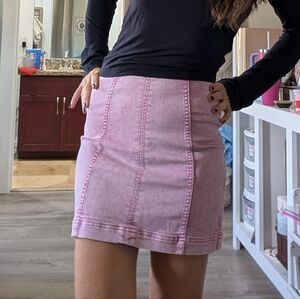 Like New Pink Free People Mini Skirt